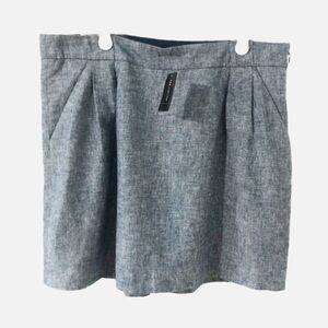 NWT The Limited Fully Lined Linen Blend Mini Skirt Side Pockets Side Zipper 💙